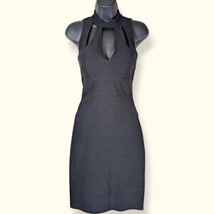 Le Chateau Black Fitted Cut Out Dress